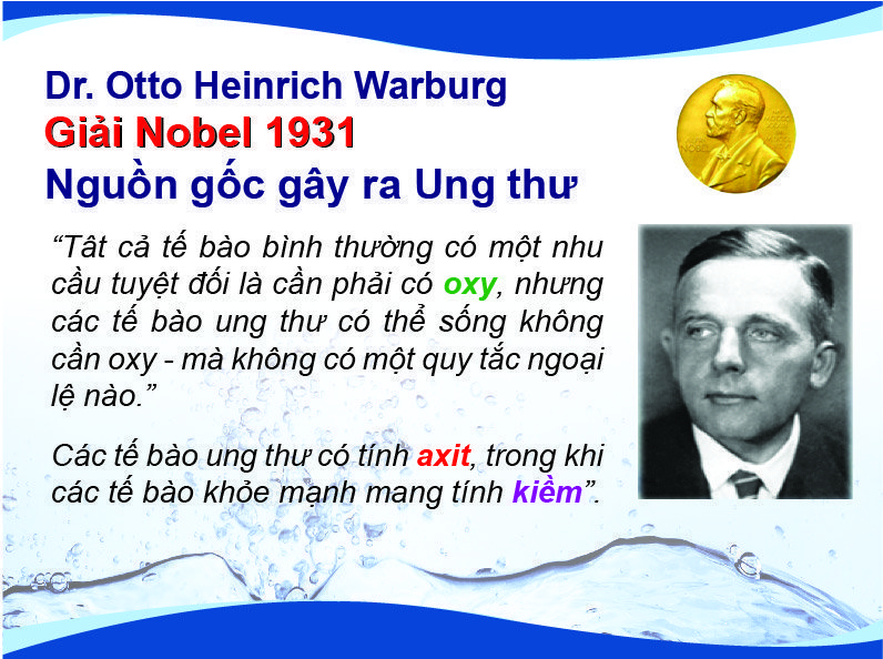 Tác giả Nobel Y học- KHÔNG BỆNH TẬT NÀO KỂ CẢ UNG THỨ CÓ THỂ TỒN TẠI TRONG MÔI TRƯỜNG KIỀM